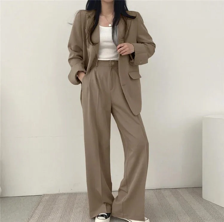 സോഫിയ (Sophia)® | Blazer And Straight-Leg Pants Set For Women - Image 13