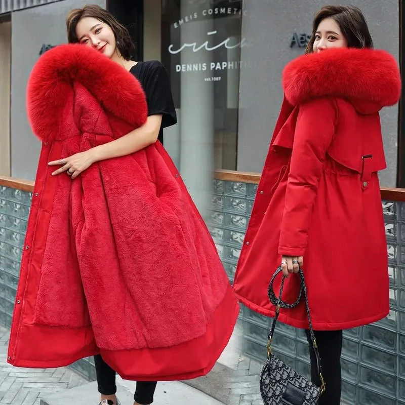 Abigail | Fleece hooded parka for women - Image 3