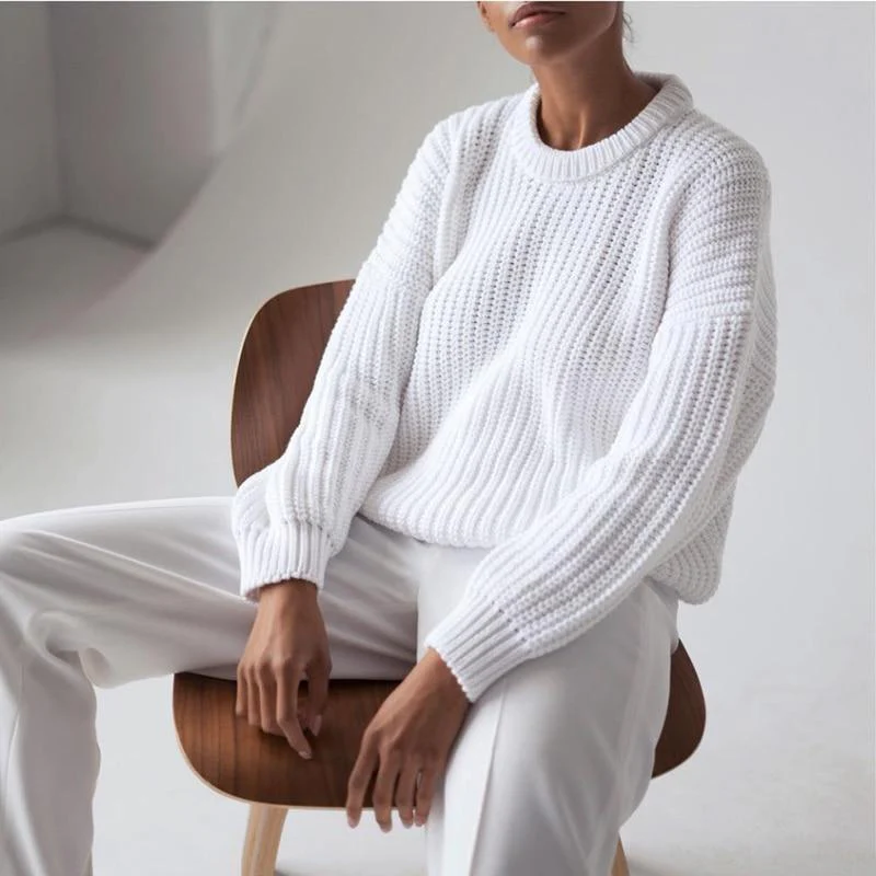 Adriana | Knitted loose autumn sweater for women - Image 5