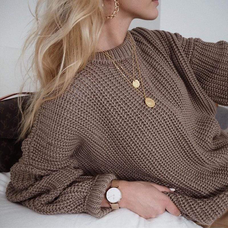 Adriana | Knitted loose autumn sweater for women - Image 6