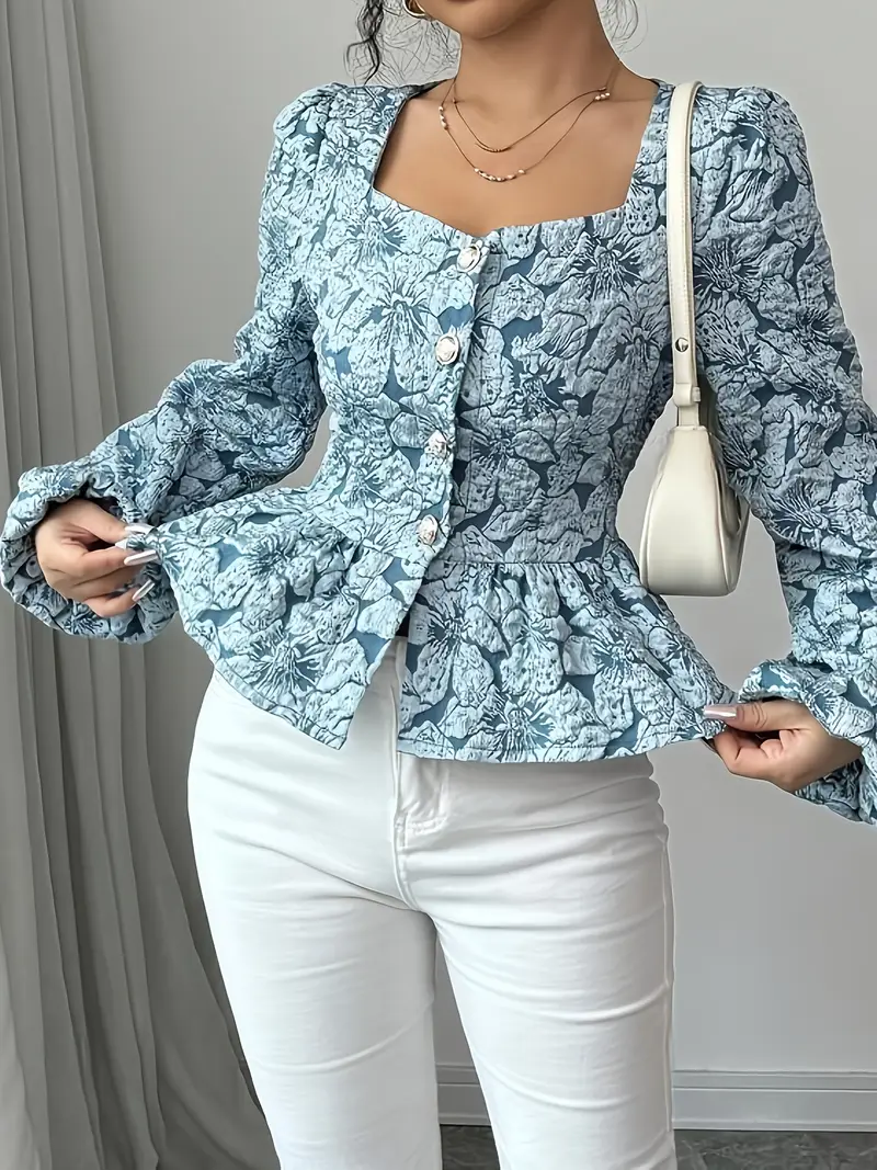 Agata® | Elegant Floral Print Blouse