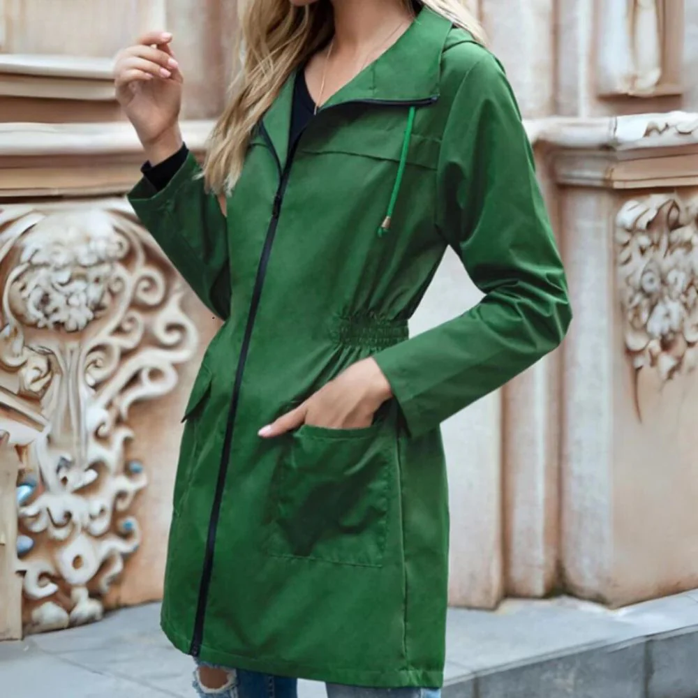 Agneta | Elegant windbreaker trench coat for women - Image 4