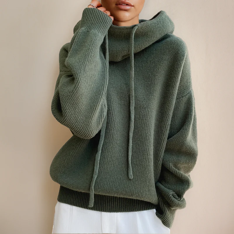 Agustina | Knitted hoodie for women