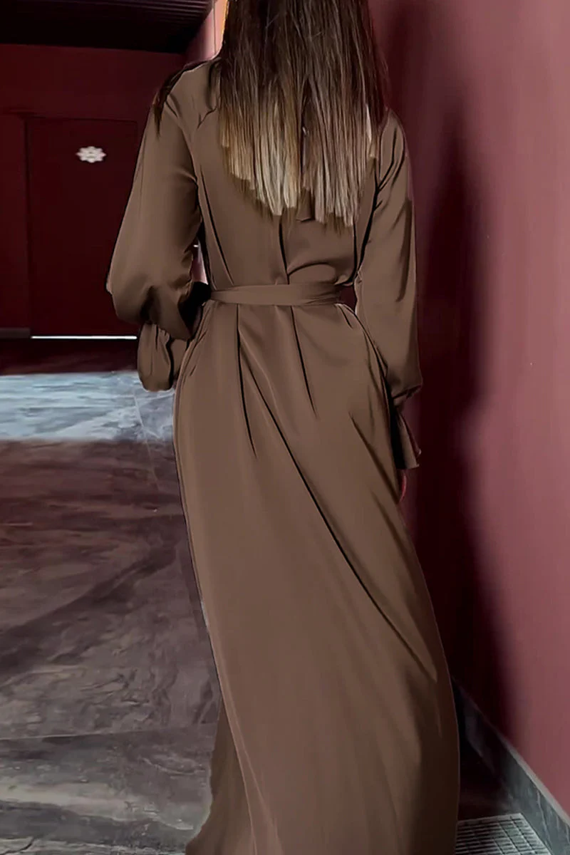 Ainhoa | Elegant solid color bandage dresses with half turtleneck and A-line - Image 3