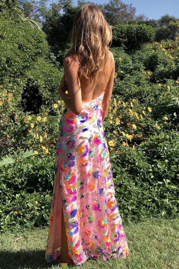 Alba® | Backless Maxi Dress With Sequin Embroidery - Image 4