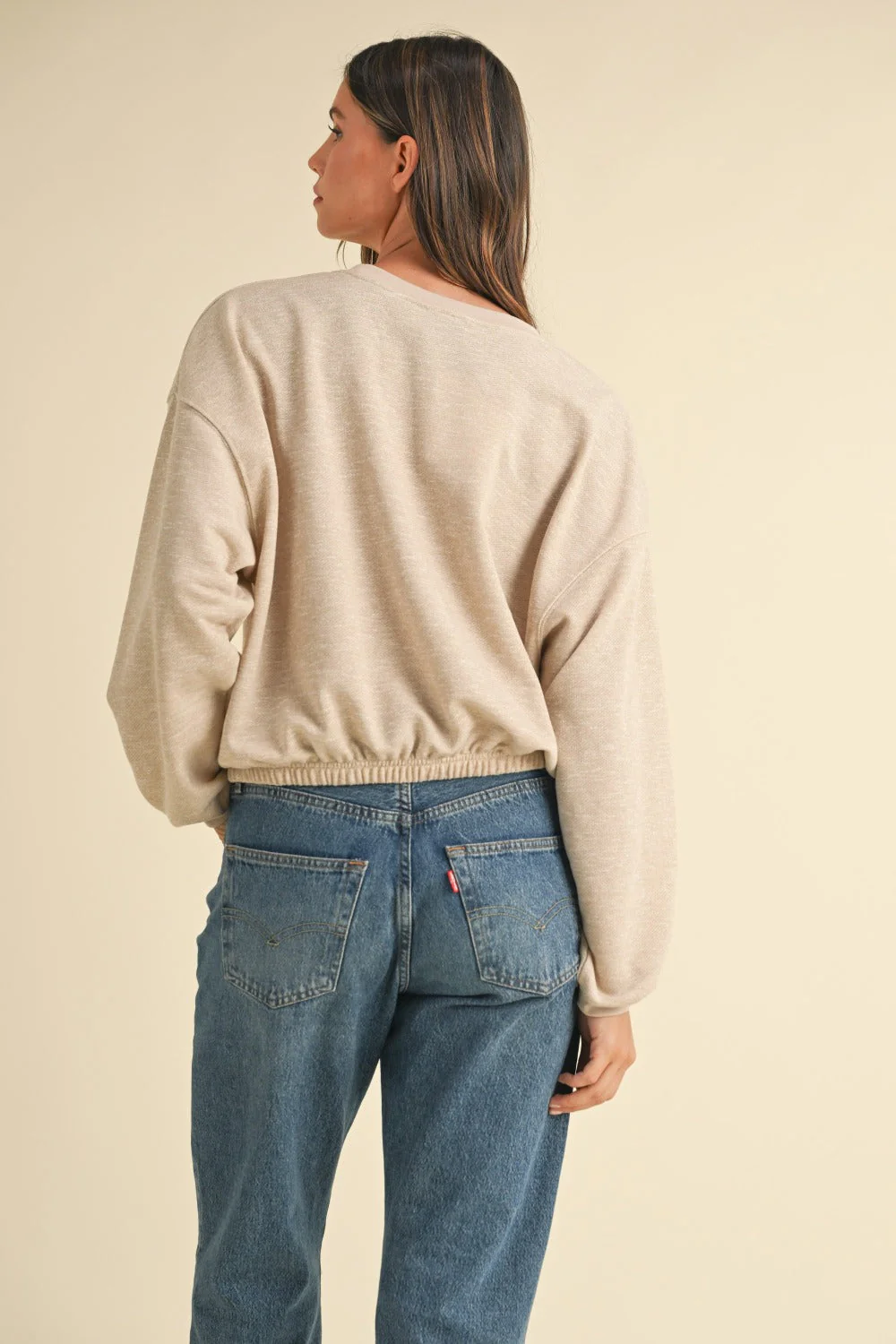 Alba | Mable crew neck sweatshirt with letter embroidery - Image 2