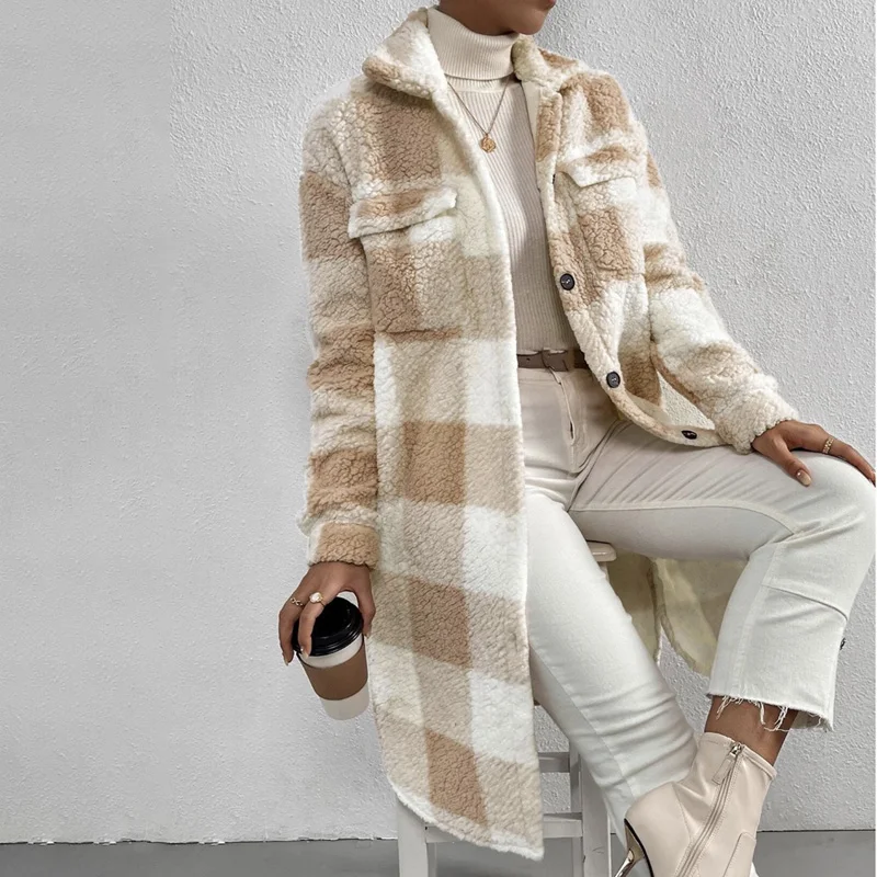 Alessia | Checked women's jacket with fleece lining - Image 2