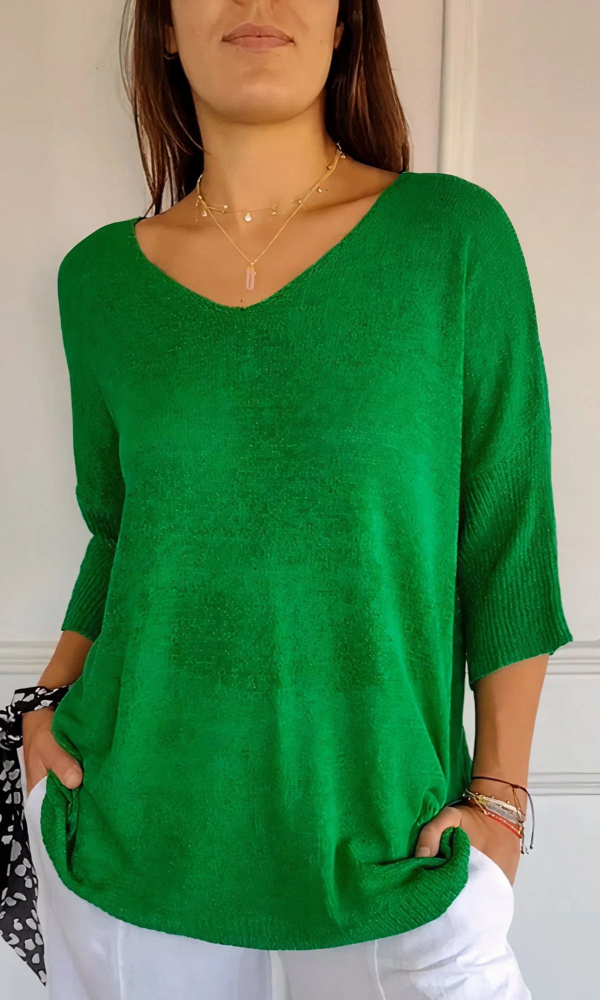 Alicia® | Knitted Top With V-Neck - Image 2