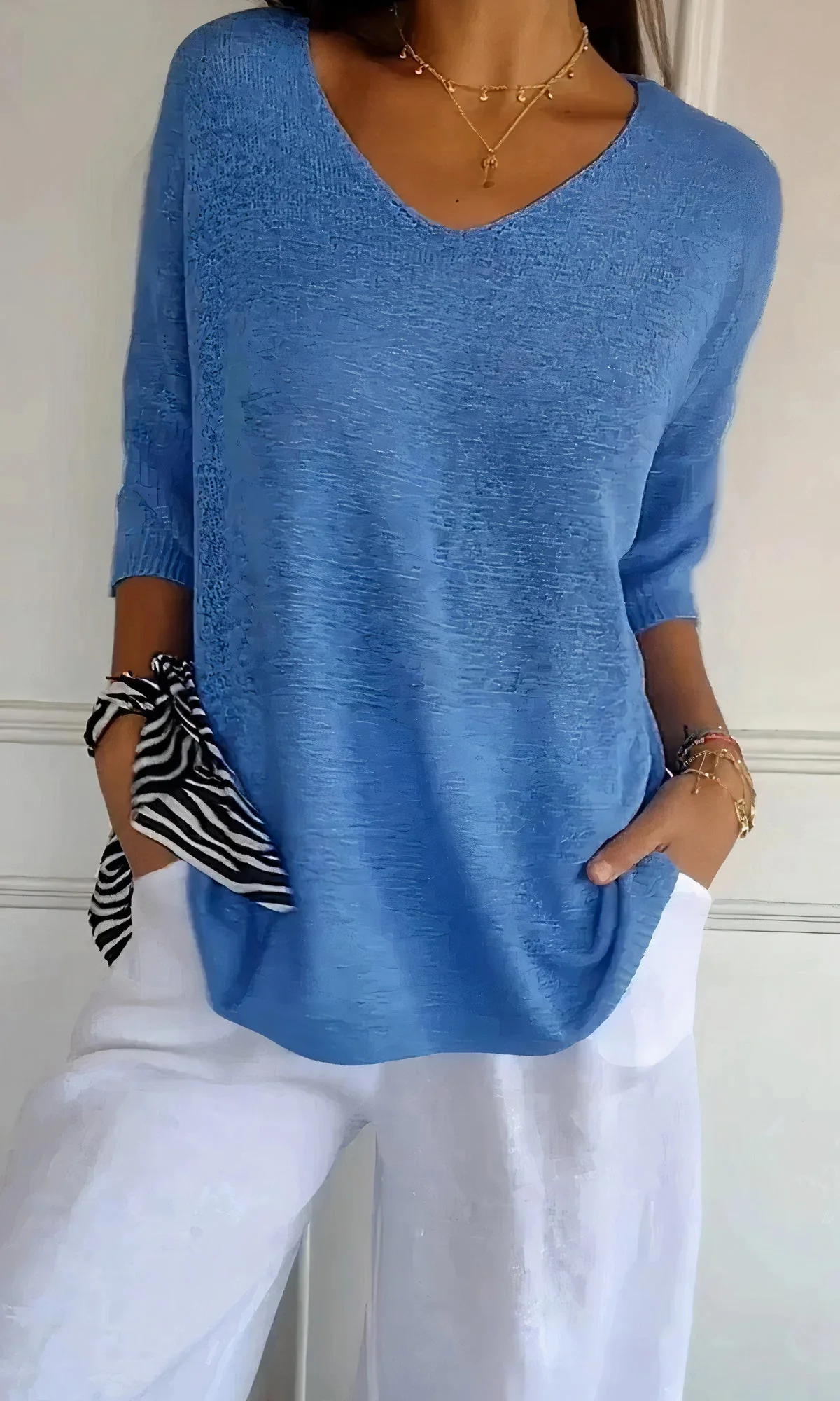 Alicia® | Knitted Top With V-Neck - Image 6
