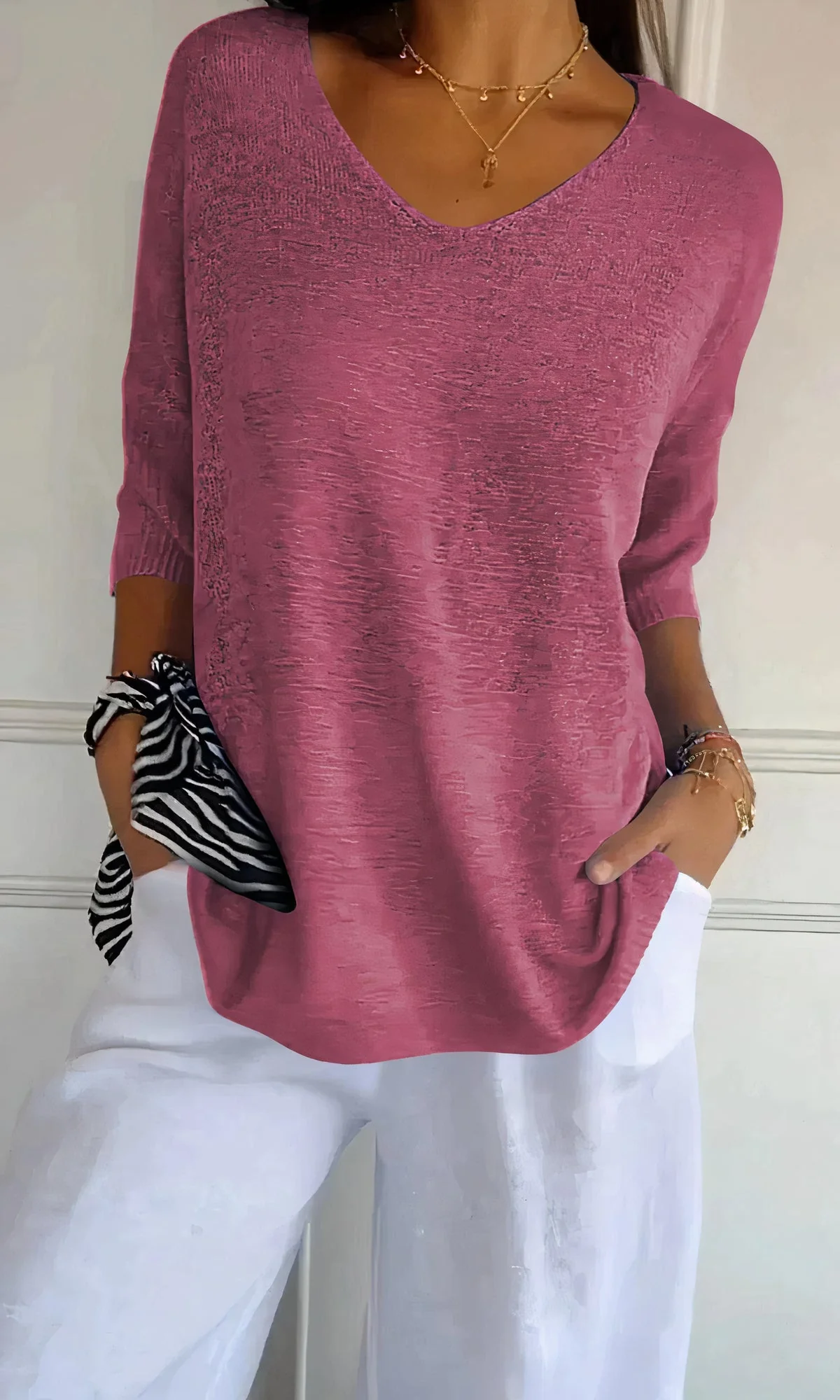 Alicia® | Knitted Top With V-Neck - Image 8