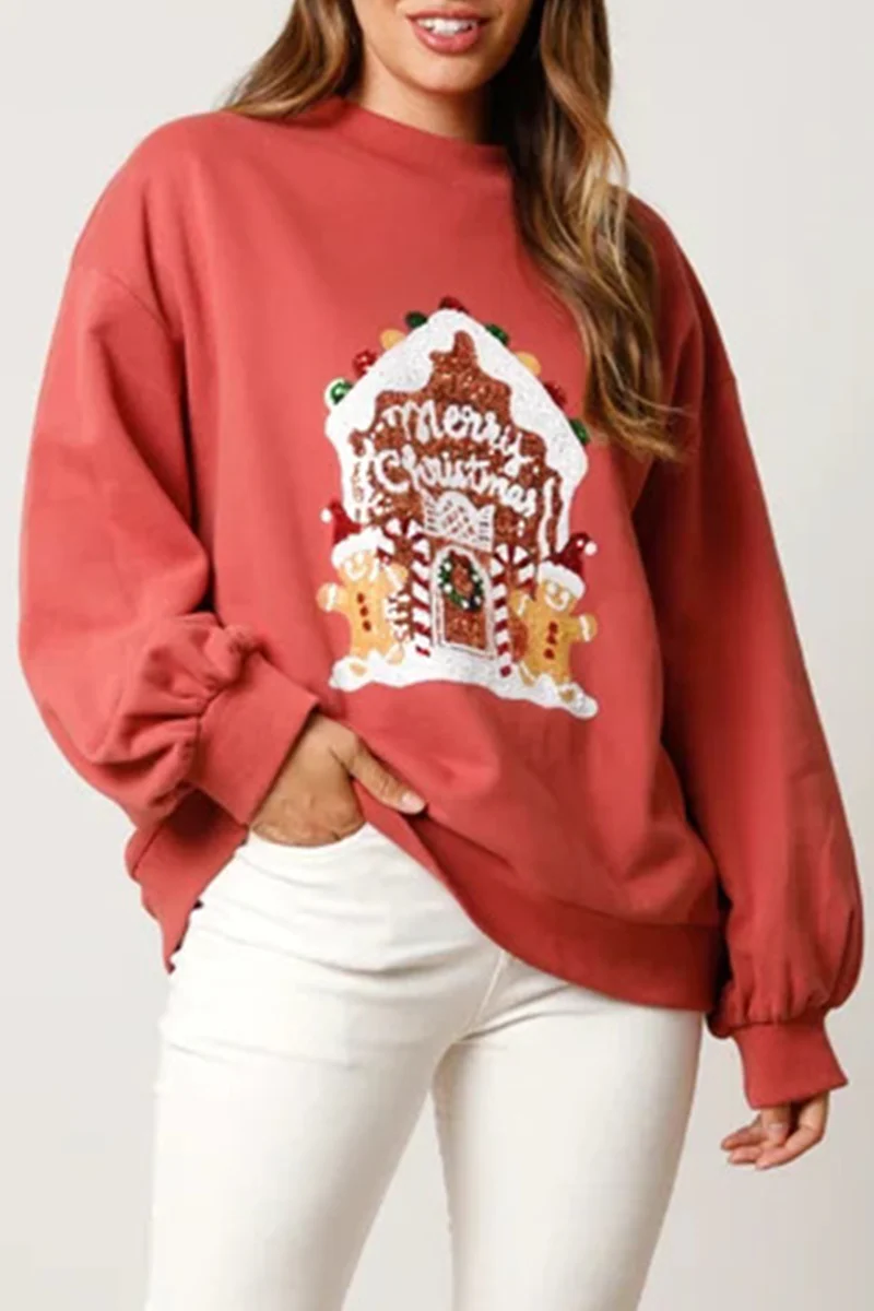 Alina | Casual solid color O-neck sequin tops - Image 4