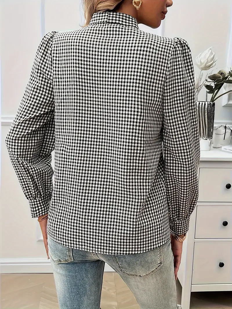 Allegra® | Cotton Blouse With Bow Tie - Image 3