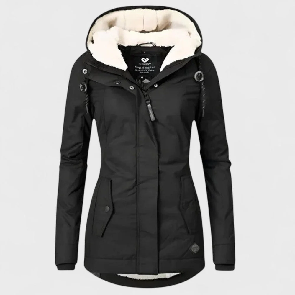 AlpiTech - Women's Warm and Waterproof Hooded Jacket - Image 2
