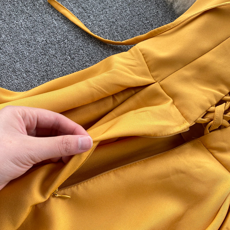 Amatista® | Yellow Sleeveless Cocktail Dress - Image 11