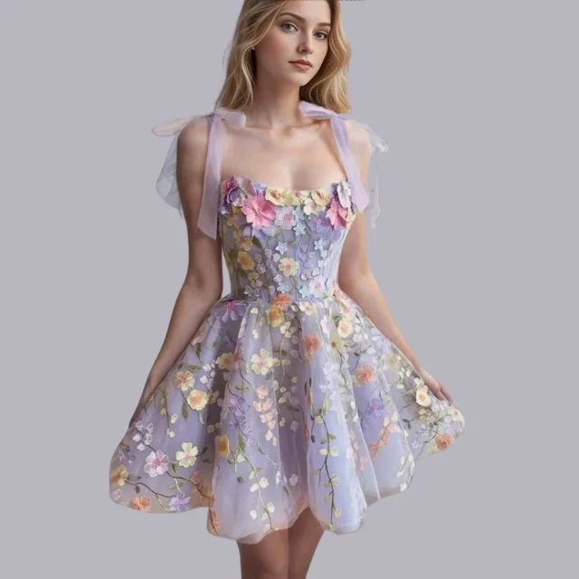 Amira® | Cocktail Dress With Floral Appliqu��s - Image 12
