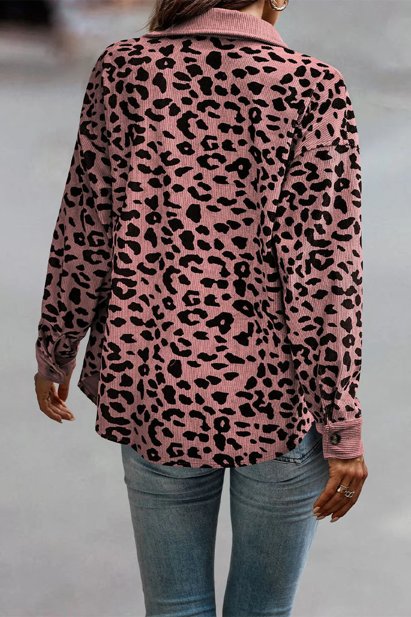 Amparo | Casual tops with cute leopard pocket turn-down collar - Image 5