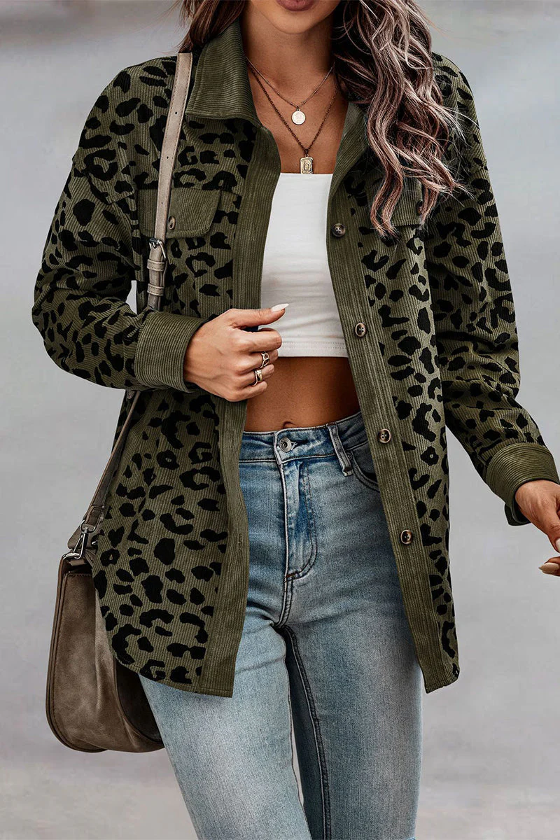 Amparo | Casual tops with cute leopard pocket turn-down collar - Image 7