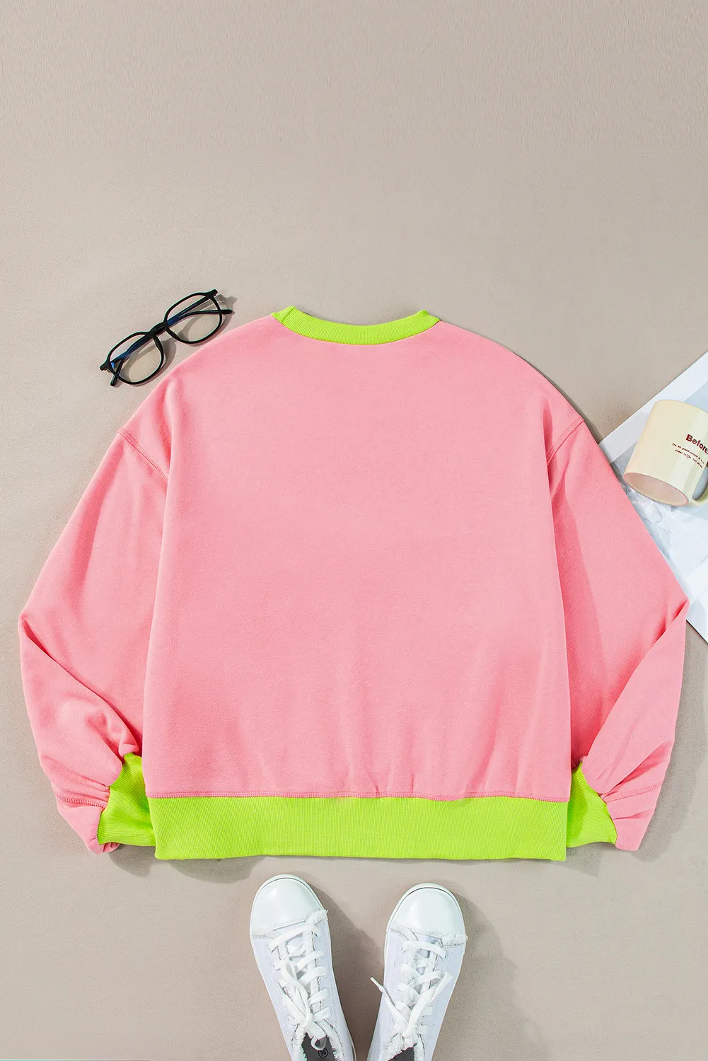 Ana | Long sleeve crew neck sweatshirt with letter graphic - Image 5