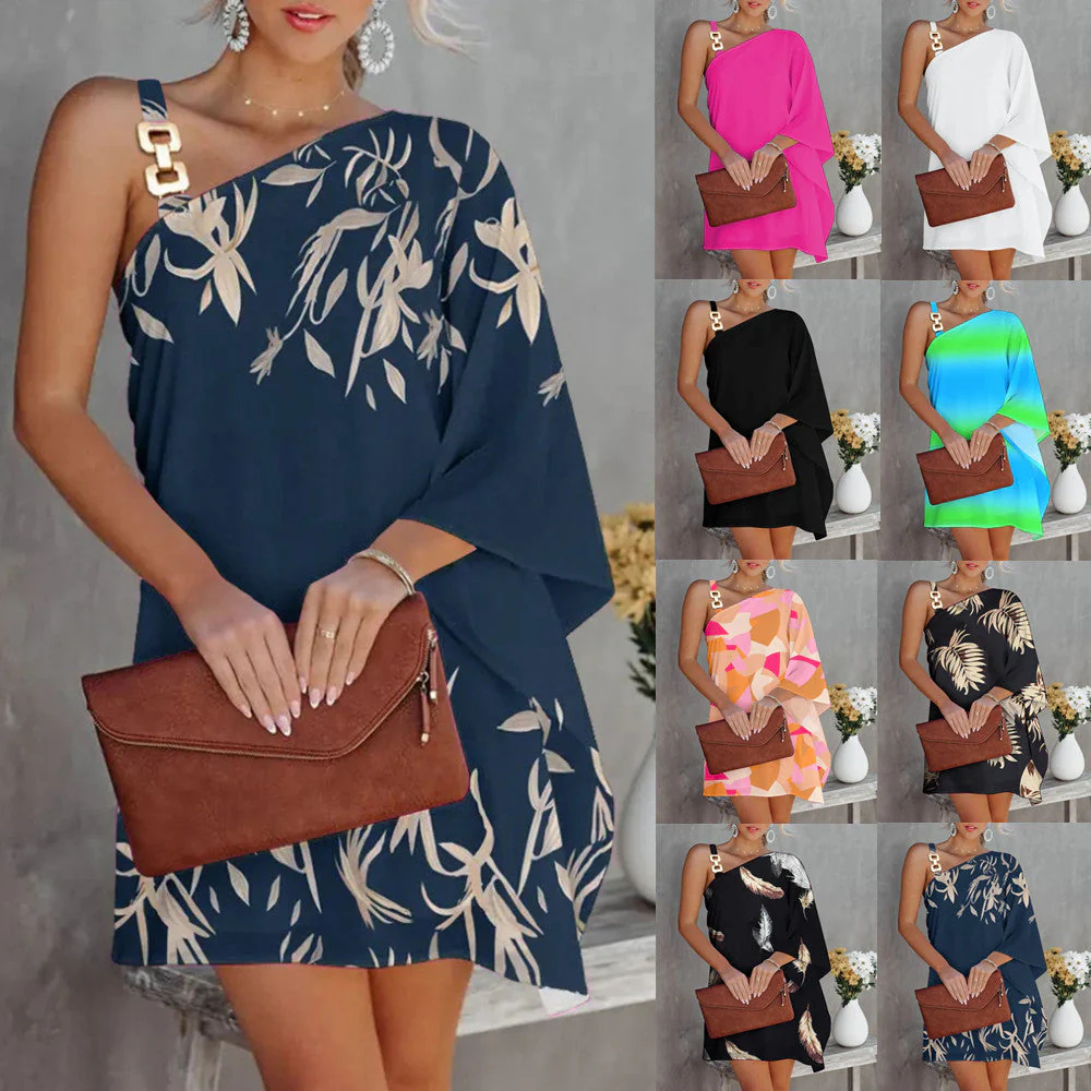 Ana® | Women'S Asymmetric Mini Dress With Decorative Shoulder Detail And Elegant Design - Image 2
