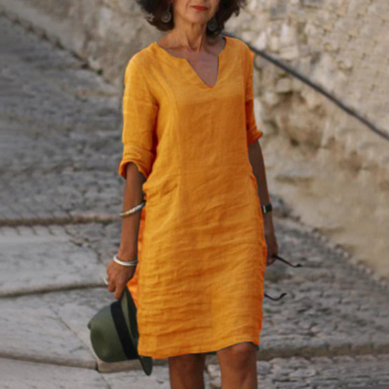 Anabel® | Tummy-Covering V-Neck Dress - Image 4