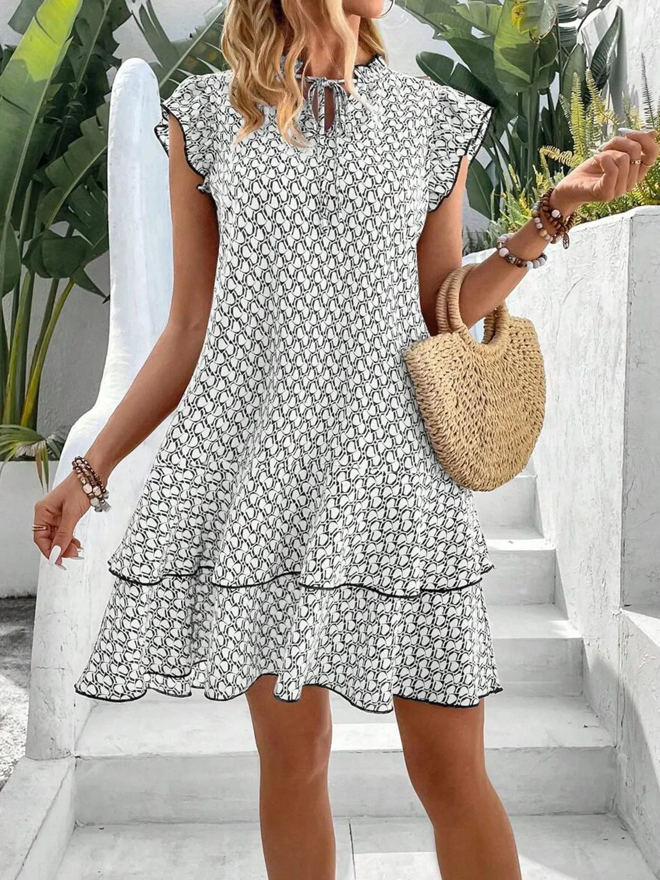 Anastasia® | Elegant Women'S Dress With Ruffles And Tie Collar - Image 4