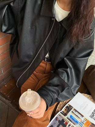 Andrea | Streetwear leather jacket for women - Image 4