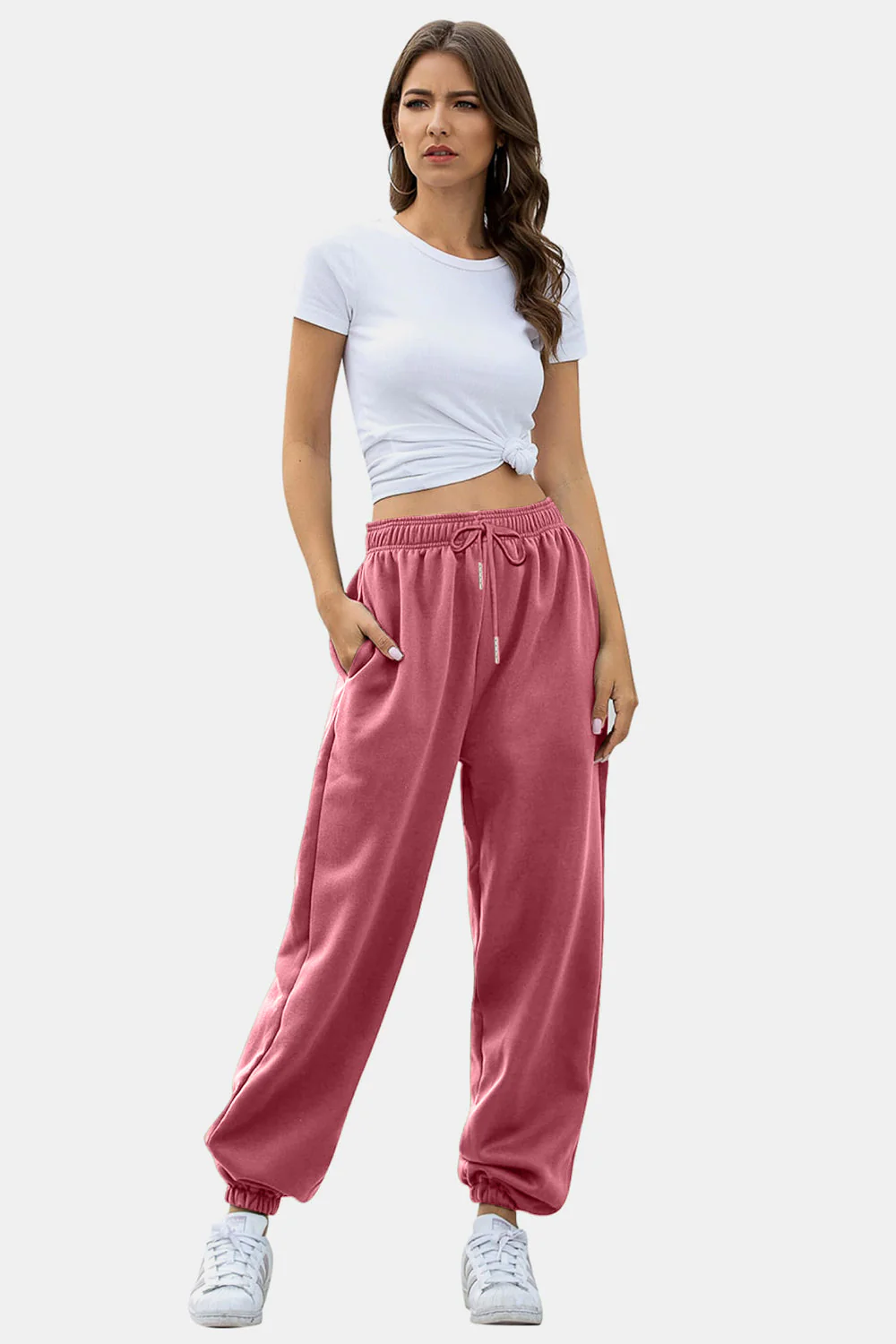 Angela | Jogging pants with elastic waistband and pockets - Image 12