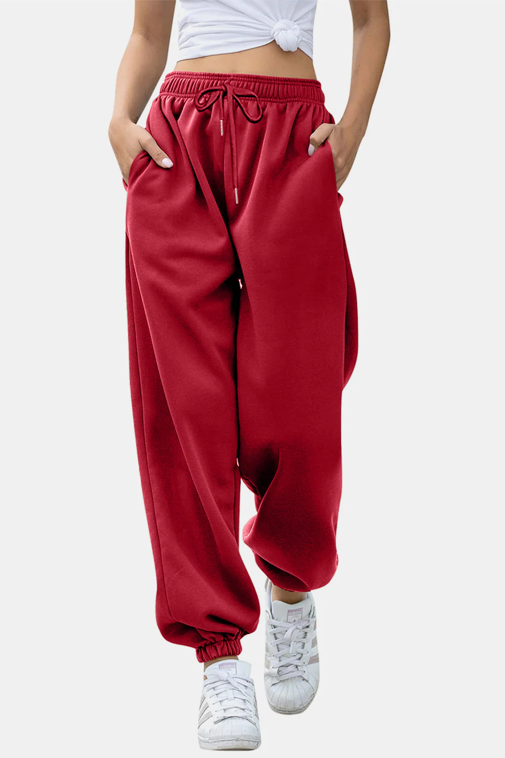 Angela | Jogging pants with elastic waistband and pockets - Image 14