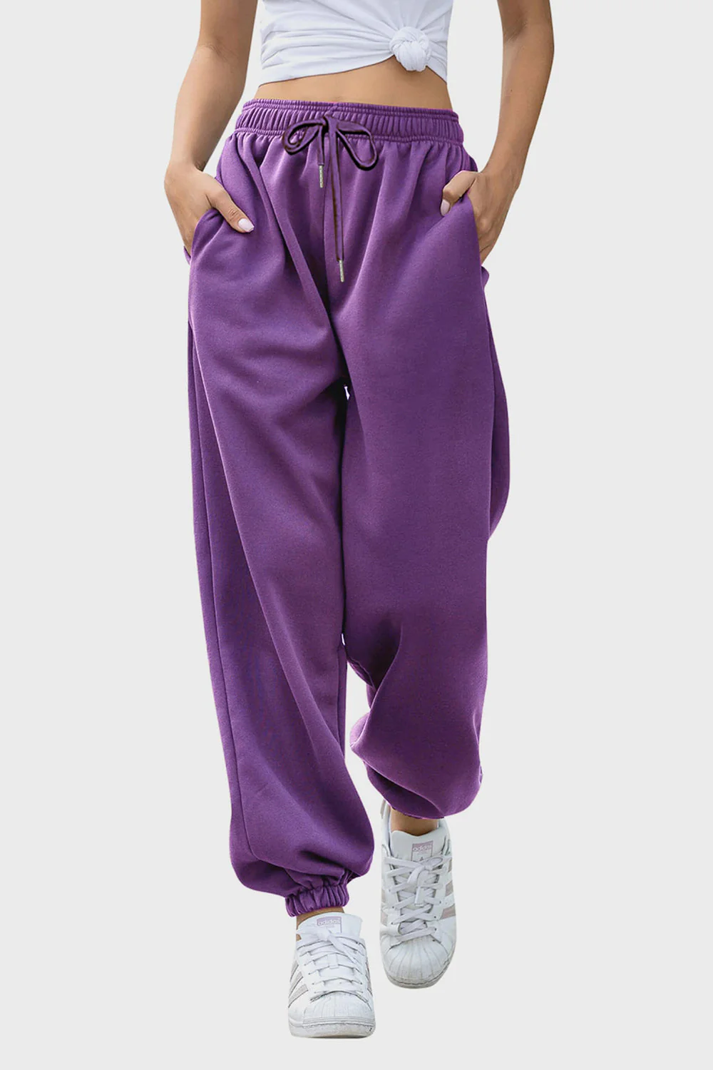 Angela | Jogging pants with elastic waistband and pockets - Image 19