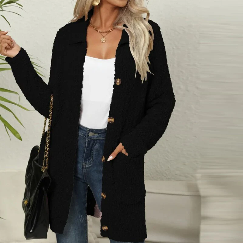 Angela | Long cardigan with pockets - Image 2