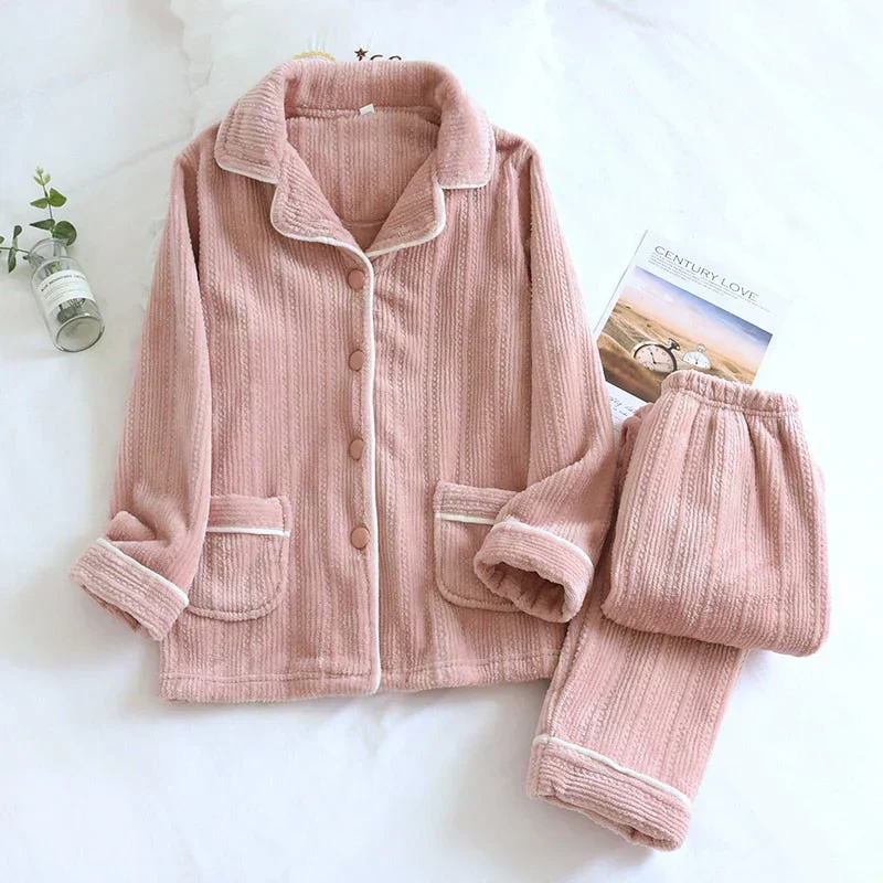 Angelica | Comfortable flannel pajama set for women