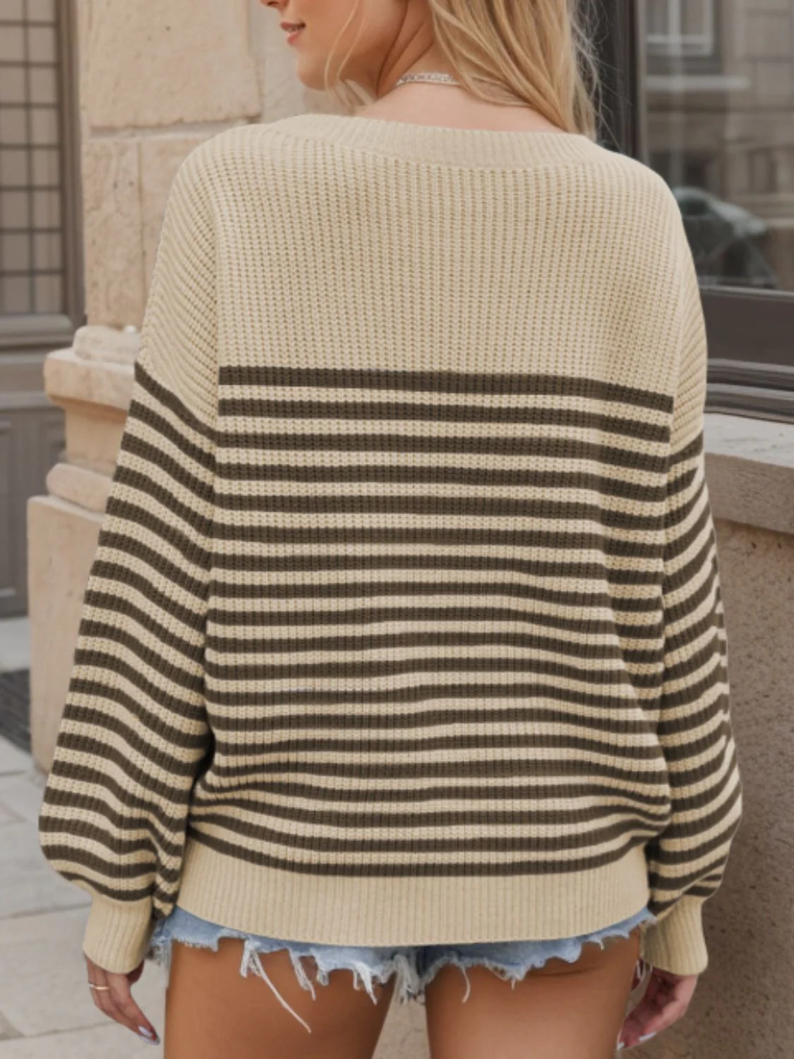 Anita | Striped long-sleeved sweater with a crew neck - Image 12