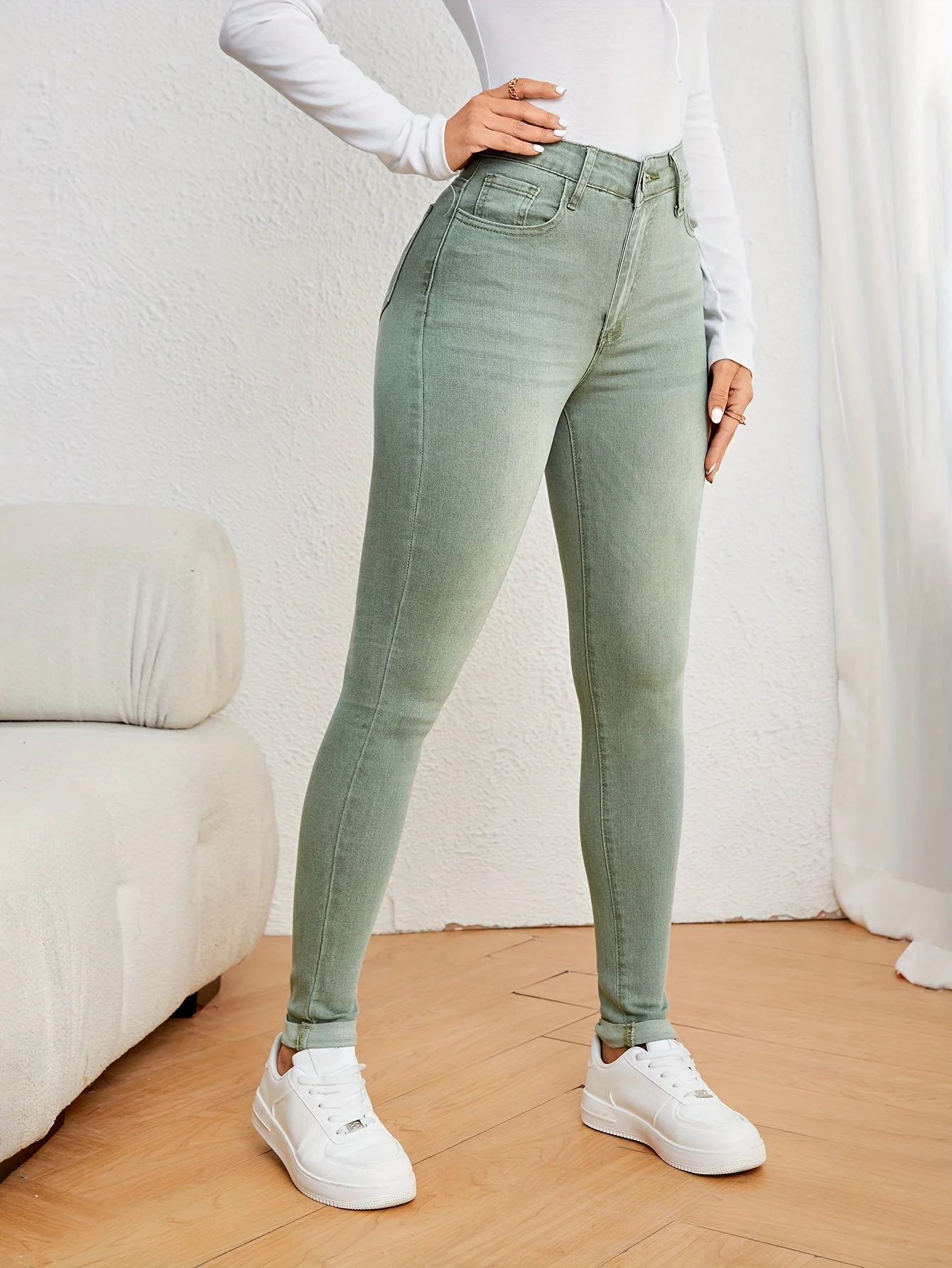 Anja | Women's high waist slim fit jeans