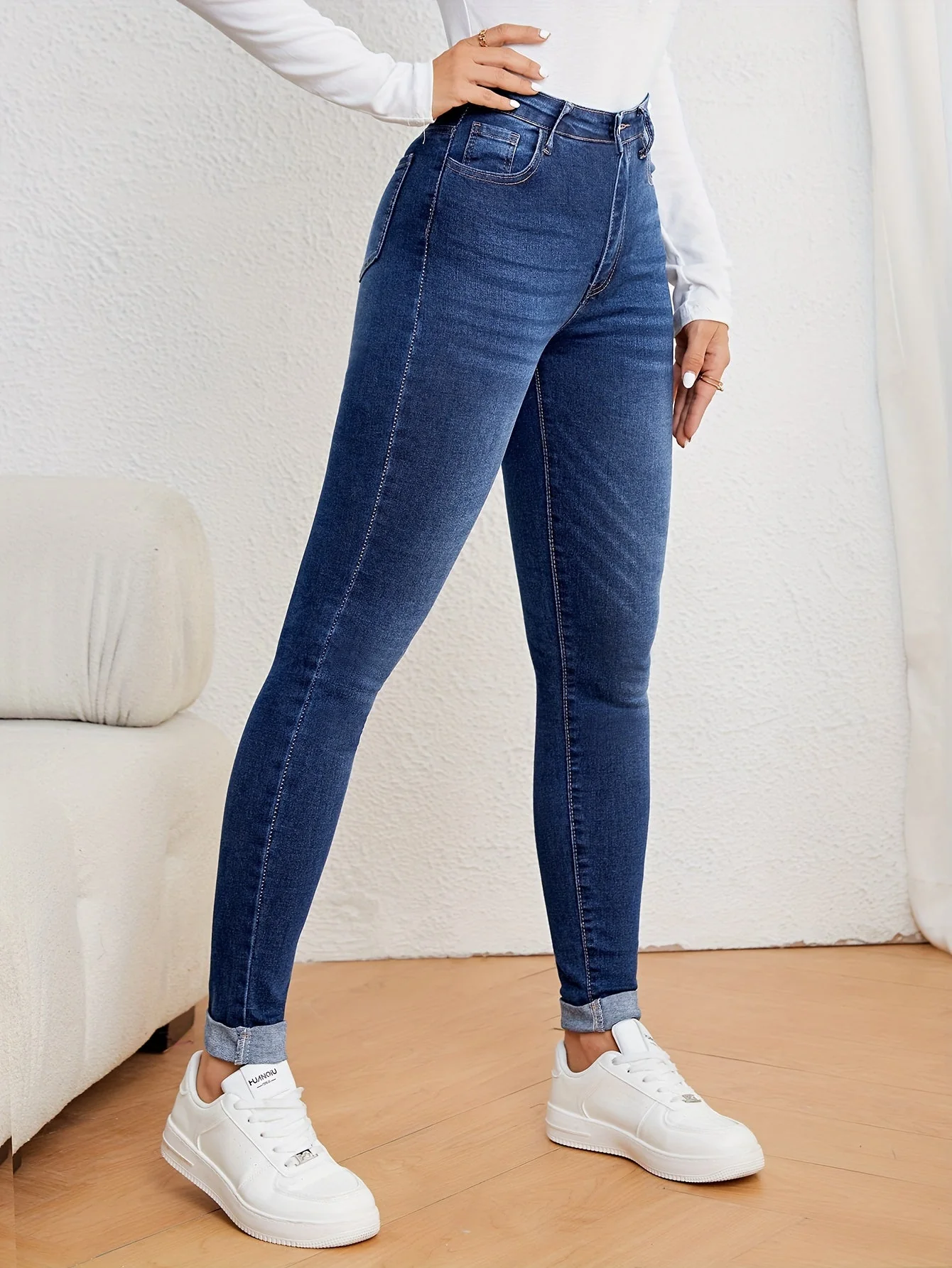 Anja | Women's high waist slim fit jeans - Image 6