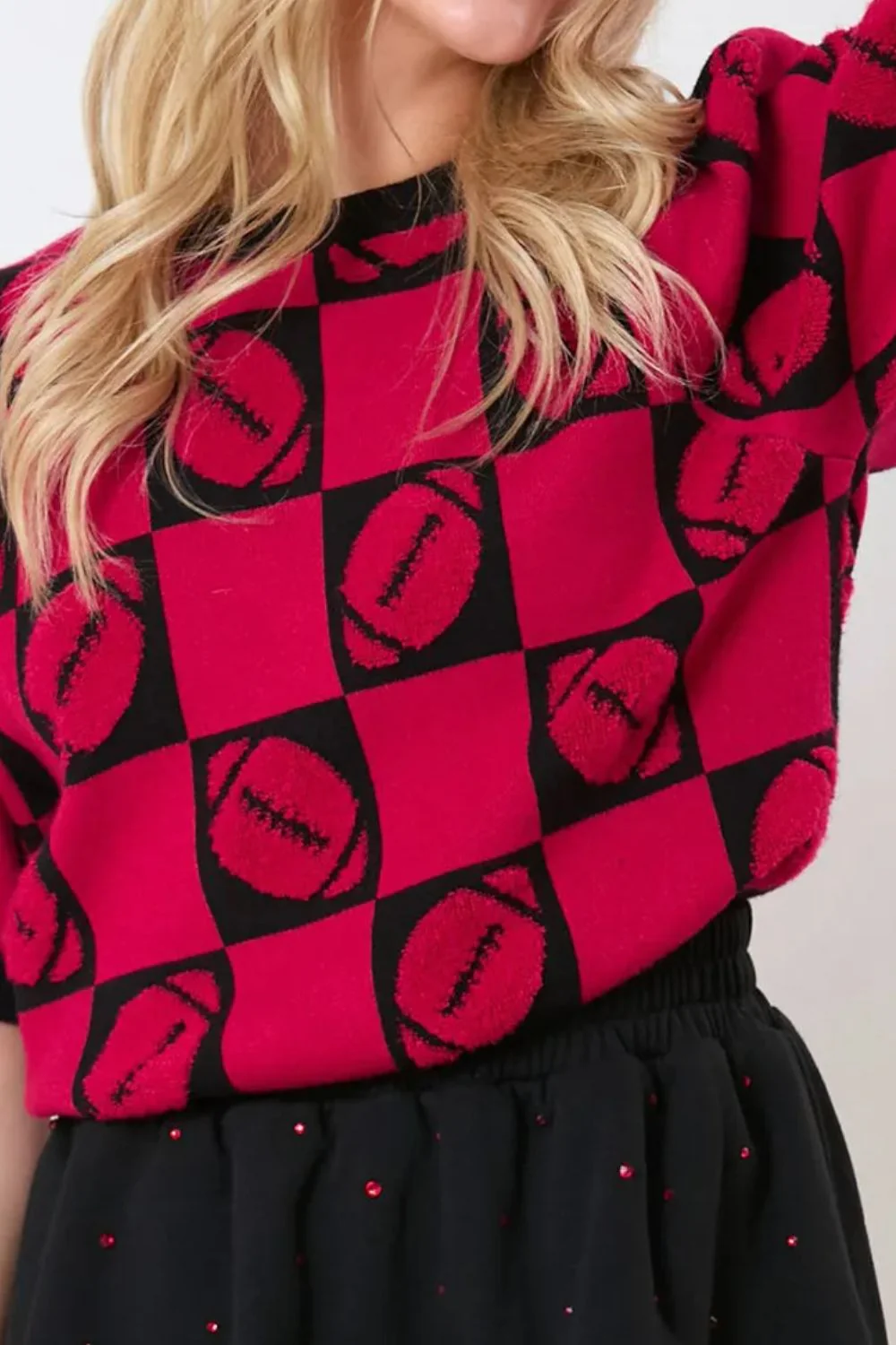 Annika | Football sweater with a crew neck and short sleeves - Image 9