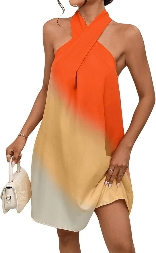 Annunziata® | Gradient Halter Neck Dress - Image 3