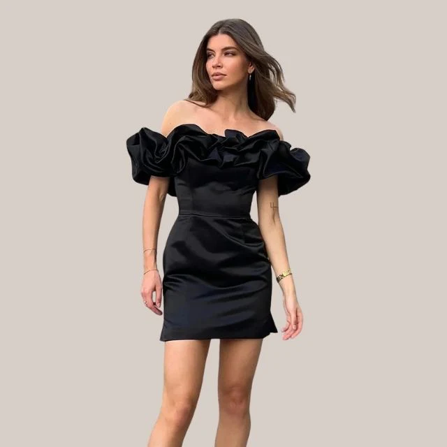 Anoushka® | Off-The-Shoulder Cocktail Dress With Ruffle Detail - Image 5