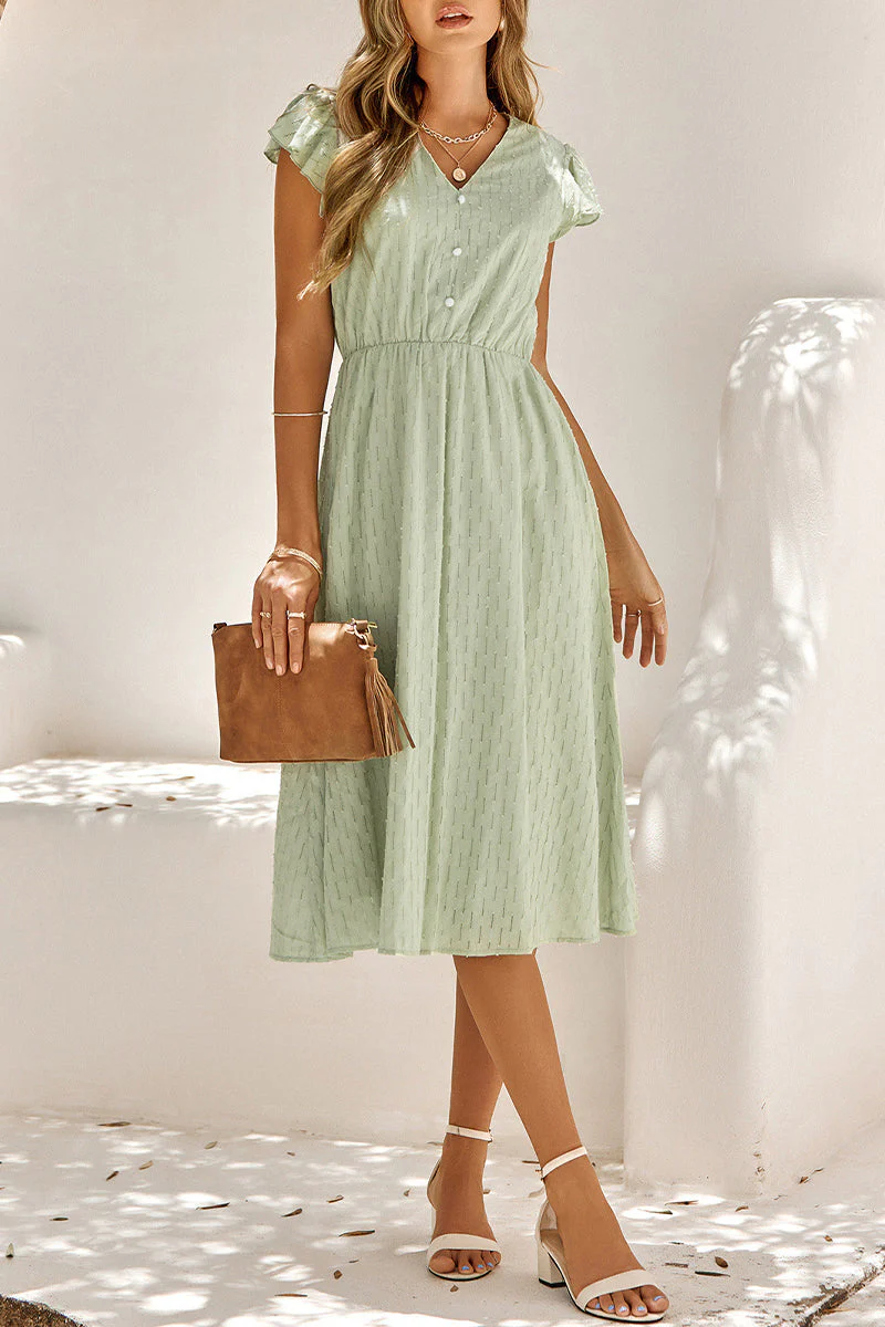 Antonella® | Elegant V-Neck Midi Dress - Image 3
