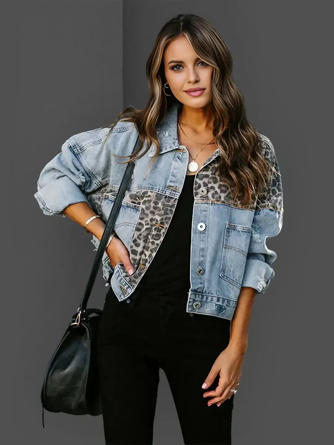 Antonia® | Leopard Print Denim Jacket - Image 2