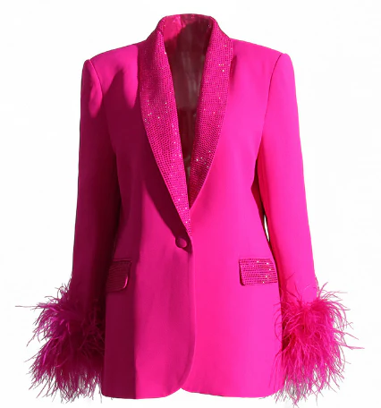 Aquilina® | Blazer With Feathers For Women - Image 2