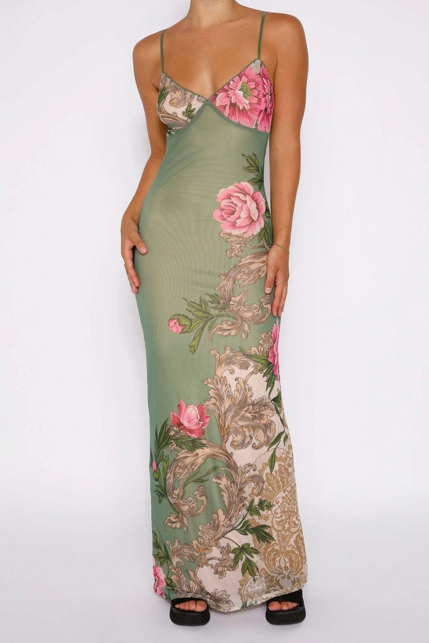 Araceli® | Printed, Figure-Hugging Maxi Slip - Image 3