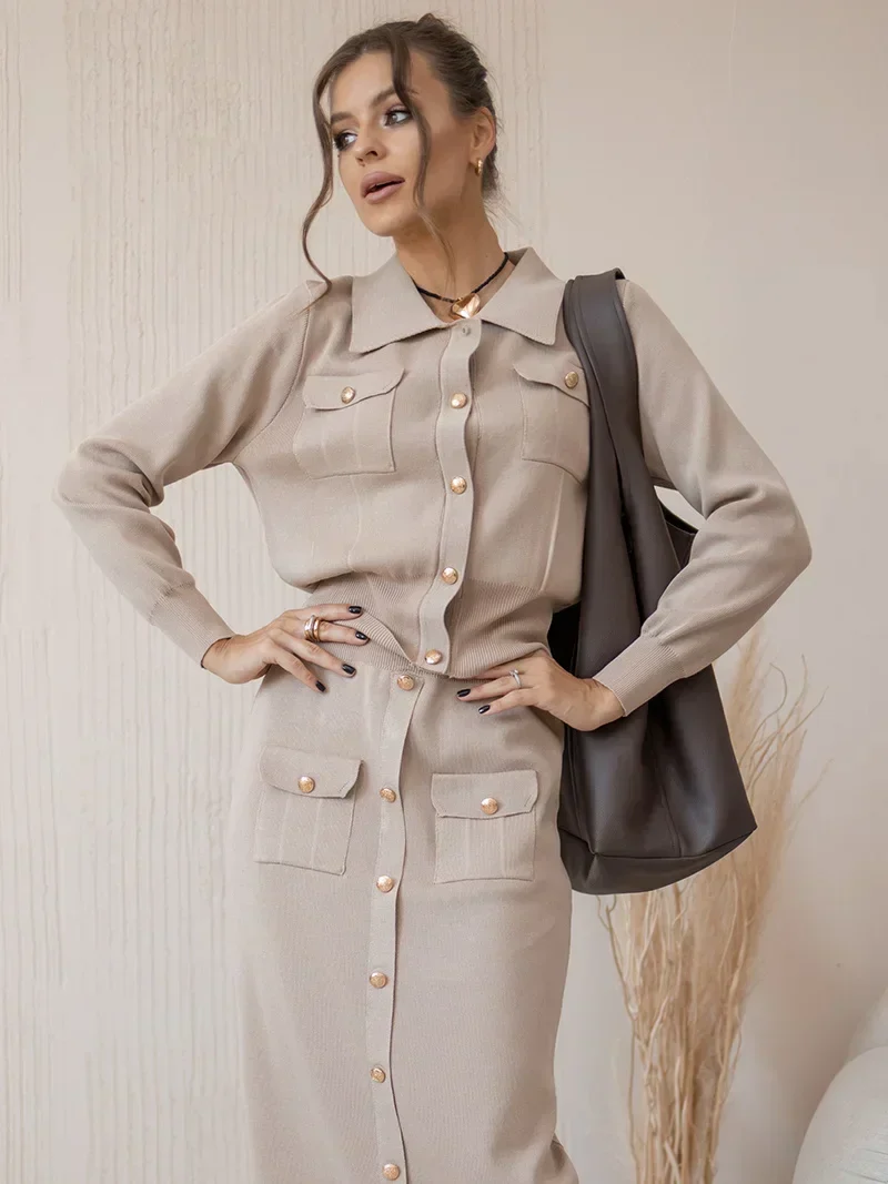 Aranza | Elegant knitted blazer skirt - Image 5