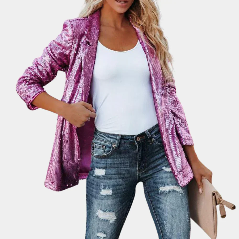 Argelia® | Black Sequin Blazer - Image 5