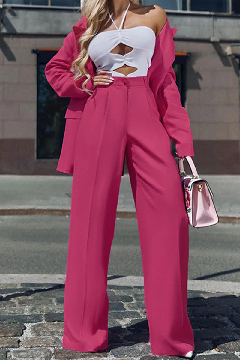 Ariadna | Casual British style two-piece suit with a fixed pocket collar and long sleeves - Image 4