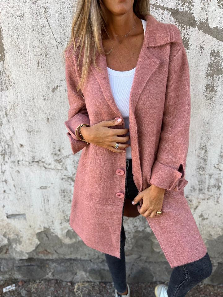 Ariadna | Waterproof coat with lapel collar - Image 2