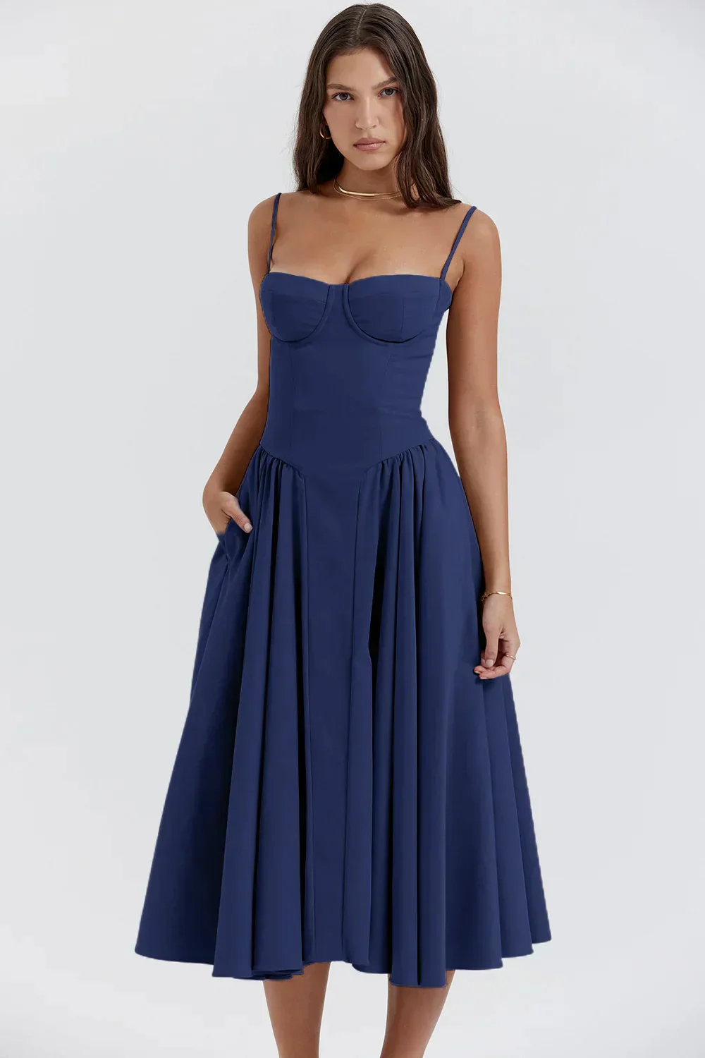 Assunta® | Elegant Strapless Pleated Dress - Image 9