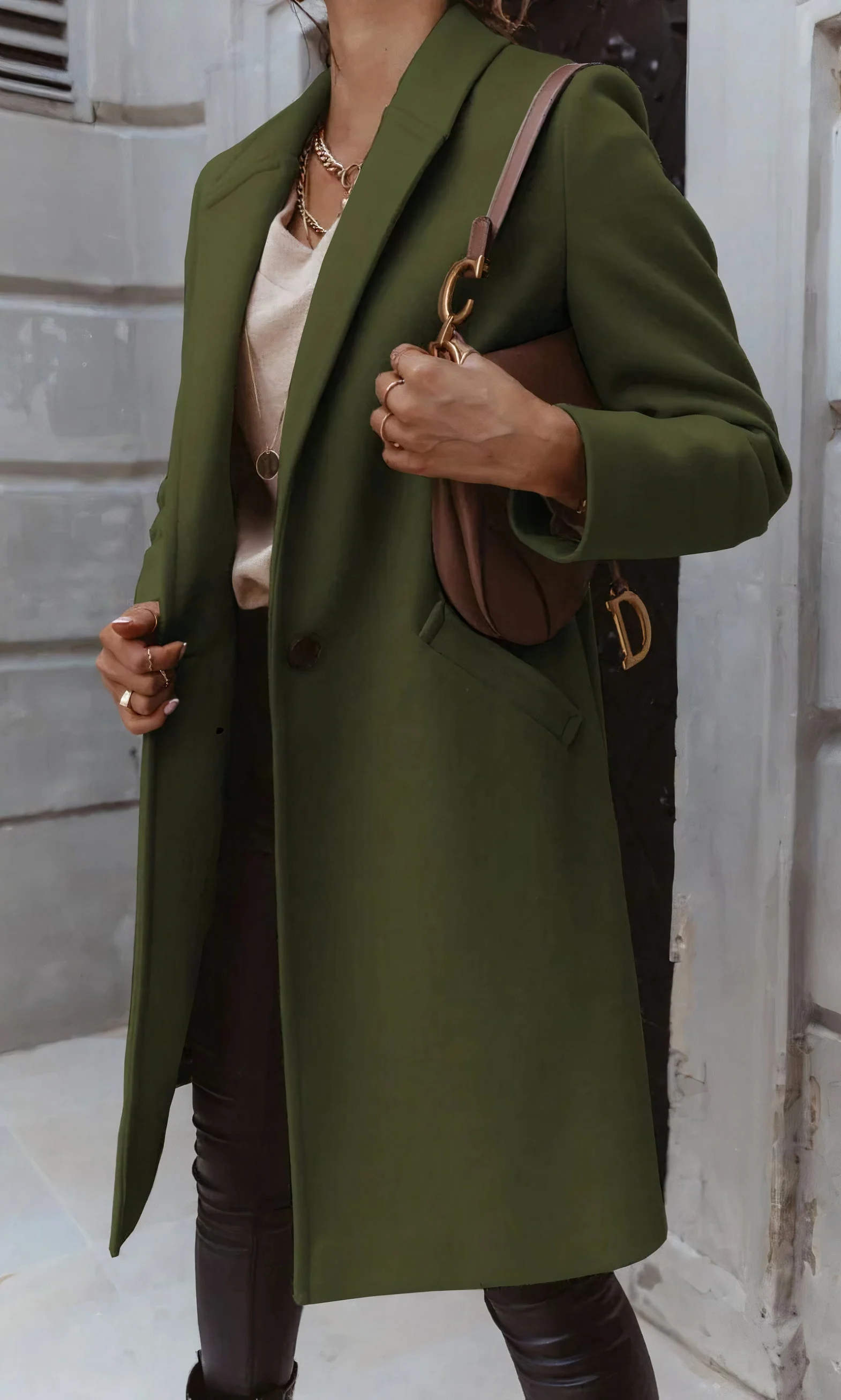 Astrid | Elegant long coat for women - Image 6