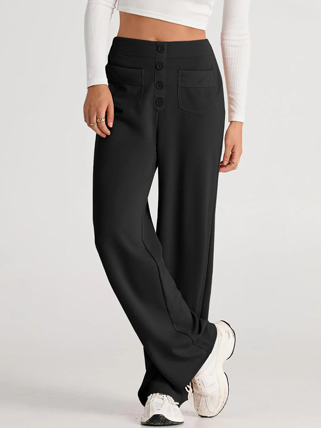Aurora | Wide-leg, high-waisted trousers