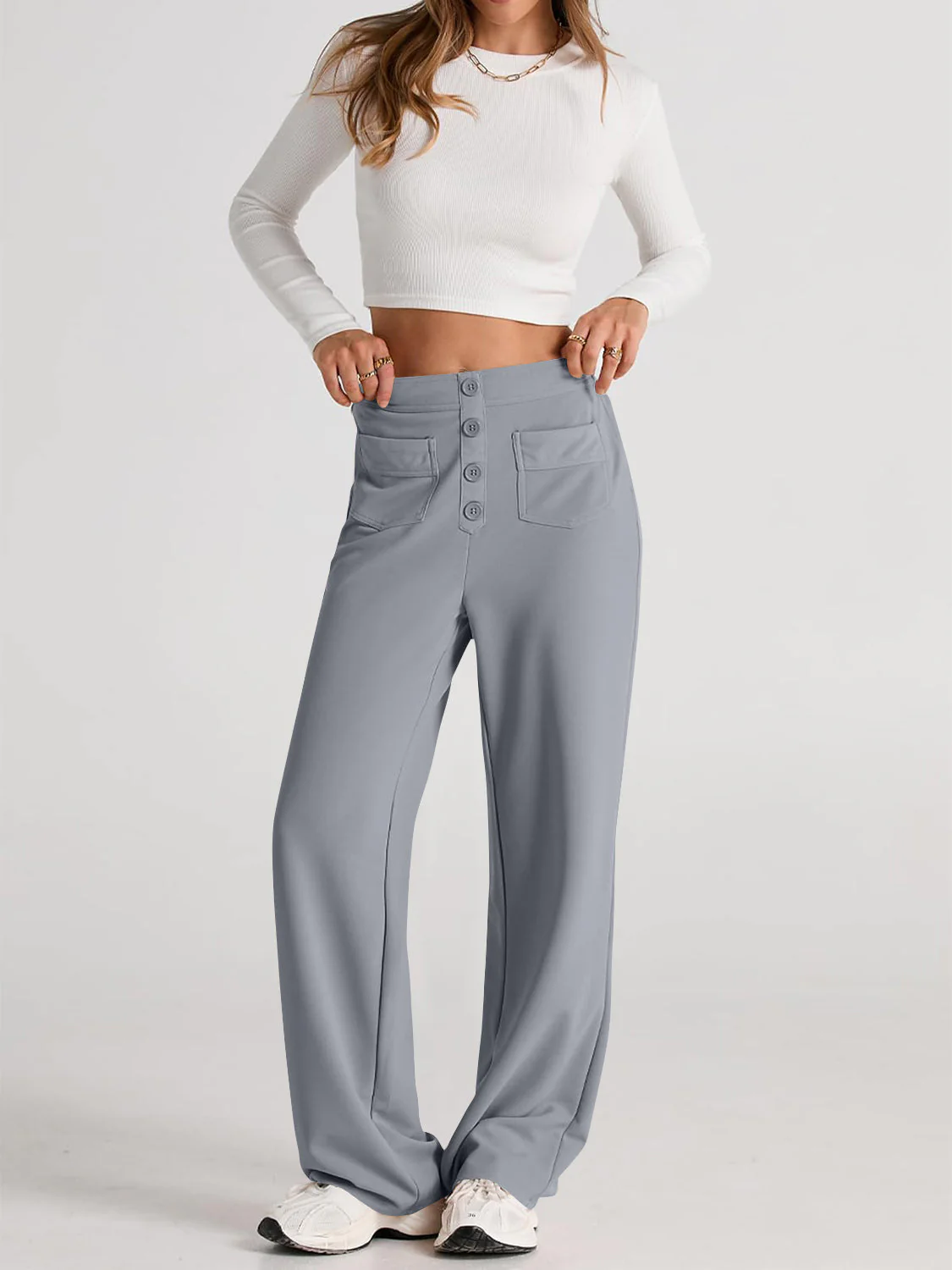 Aurora | Wide-leg, high-waisted trousers - Image 8