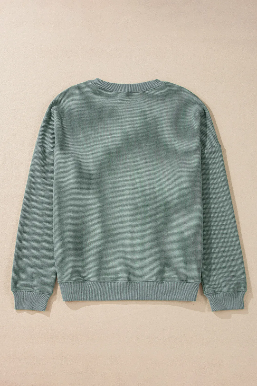 Avelina | Waffle knit top with long sleeves and dropped shoulders - Image 7